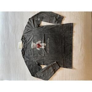 Alexander Wang Black Long Sleeve Bear Graphic T-Shirt